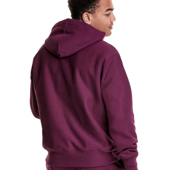 Champion Reverse Weave Hoodie Sweatshirt Dark Berry Purple Fleece GF68 T1F Fleec - Picture 5 of 9